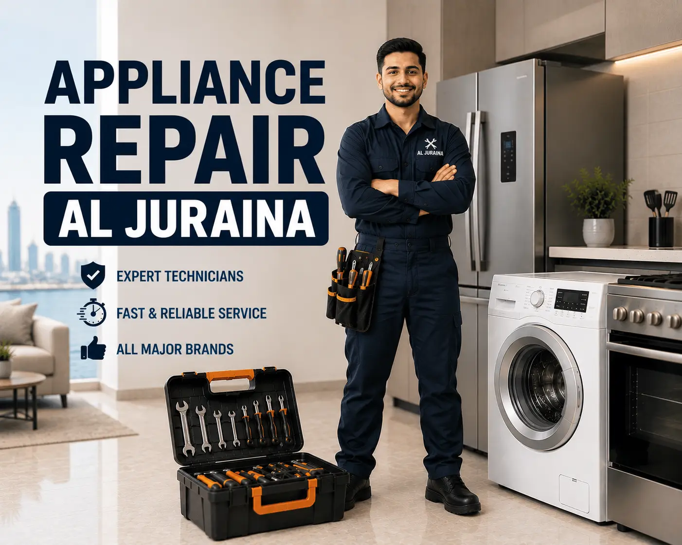 Appliance repair technician serving Al Juraina Sharjah