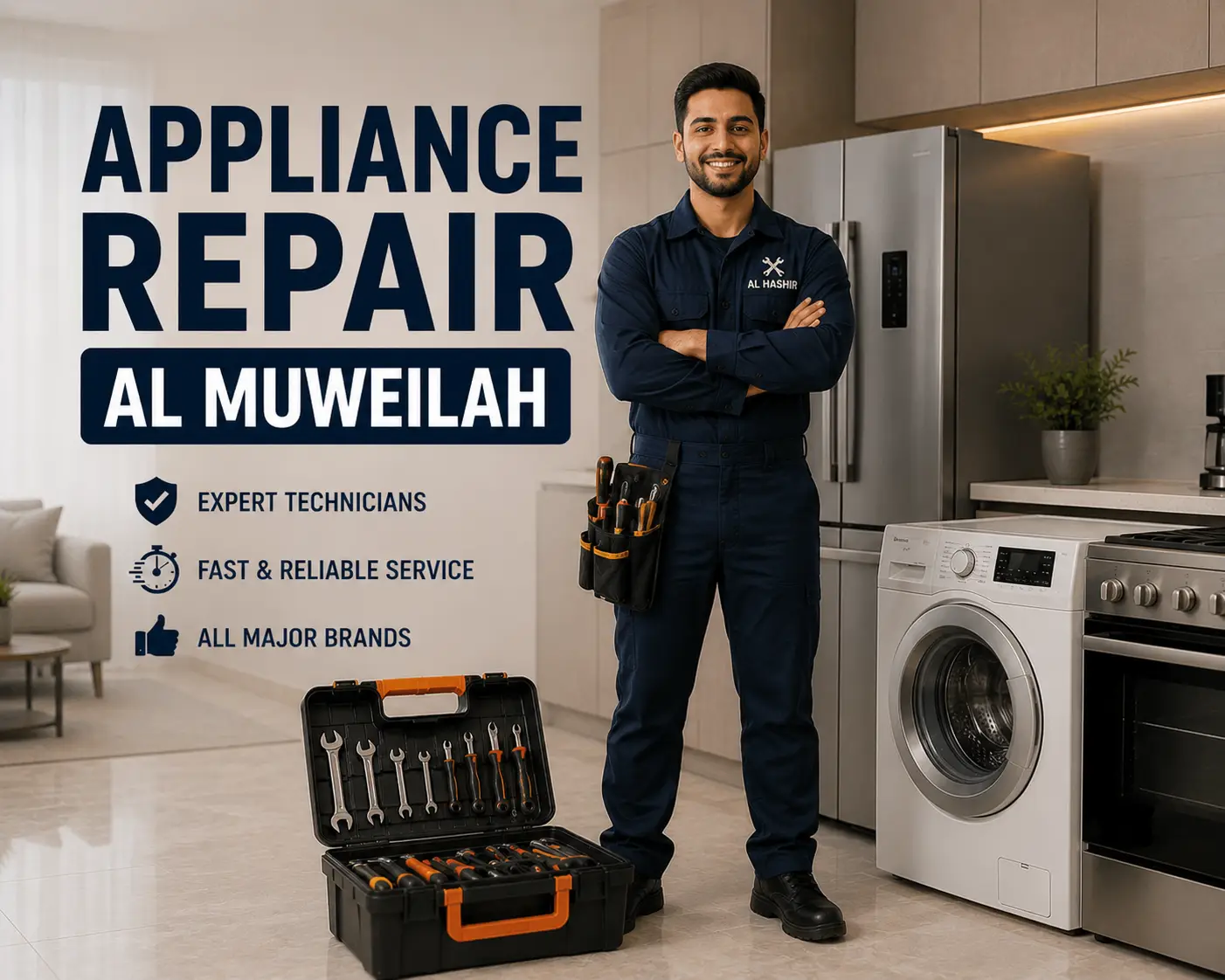 Appliance repair technician serving Muweilah Sharjah